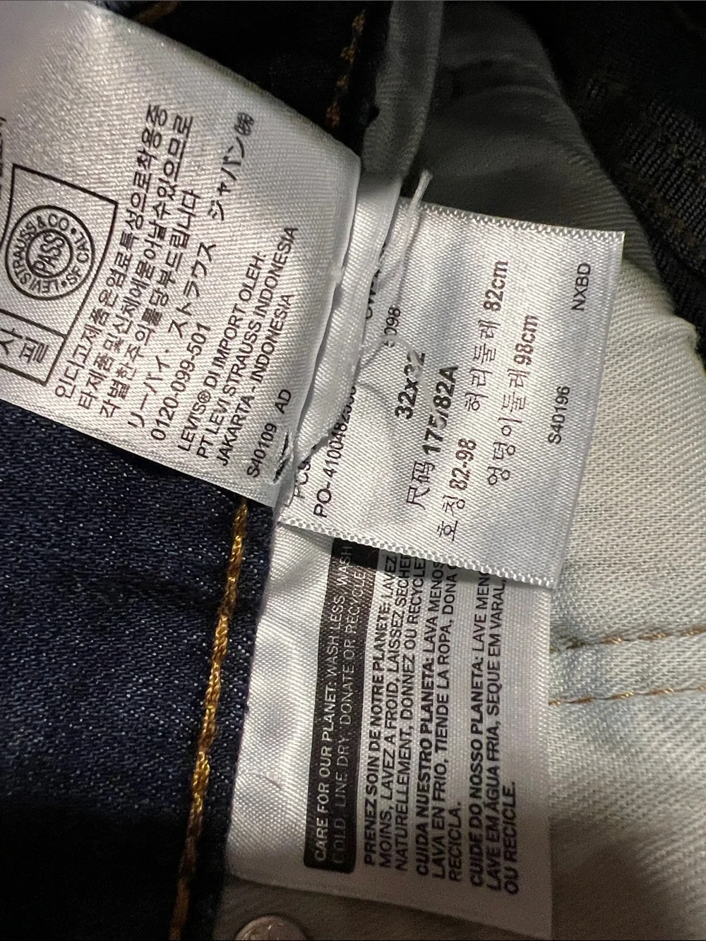 Levi's 512 Men's Slim Taper Medium Dark Wash Blue Denim Jeans 32x32